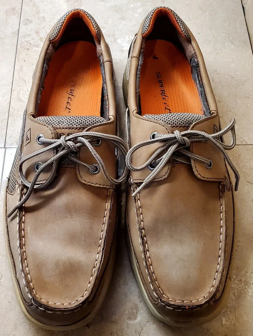 Sperry 0777924 Men's Lanyard Tan Leather Boat Shoe - 13M (Not Perfect Inside)